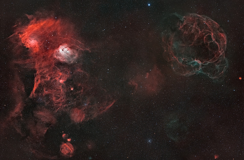 Simeis 147 y estrella llameante